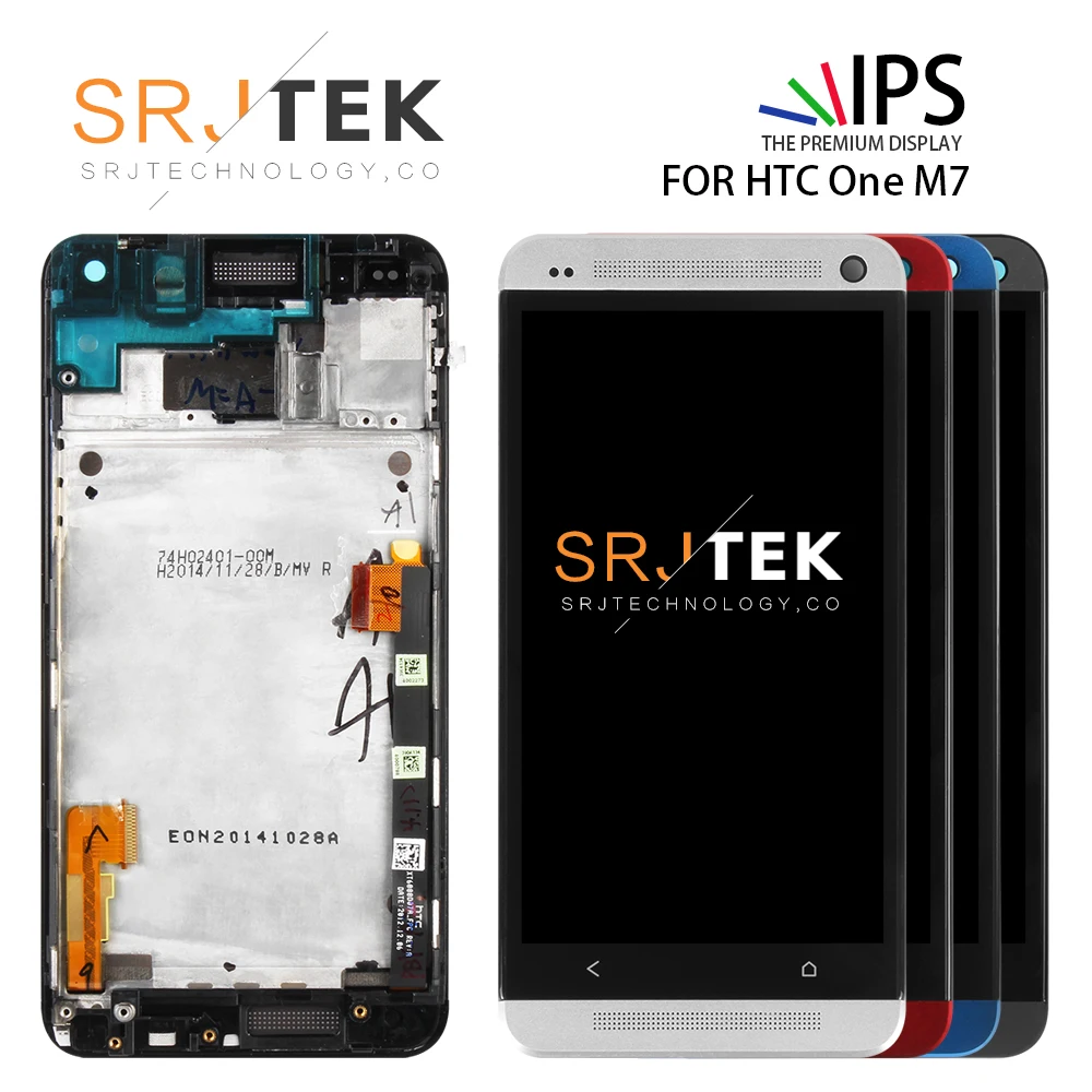 

Tested Warranty 4.7 lcd For HTC ONE M7 801e Single SIM display Touch Screen Digitizer with Frame Assembly Replacement 1920x1080