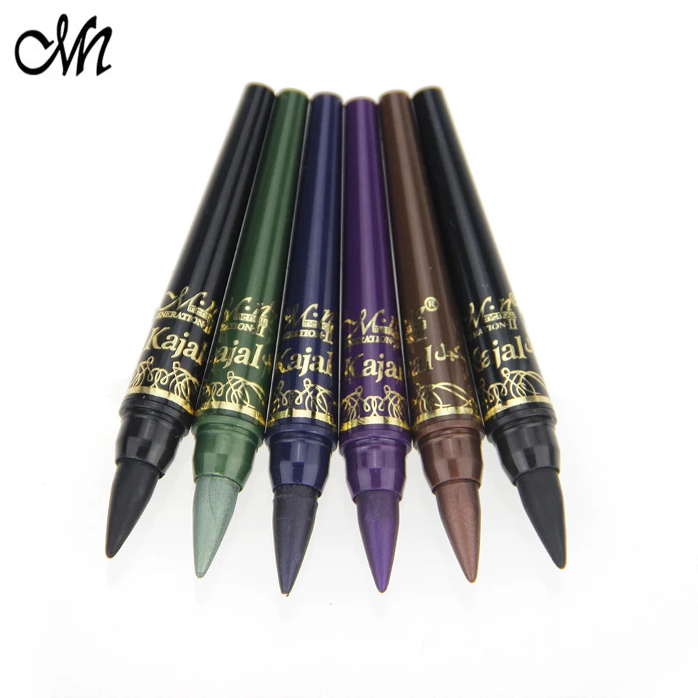 M n Professional Lady Makeup Eye Shadow Pencil Set 6 Colors Waterproof Eyeliner Pencil Make Up