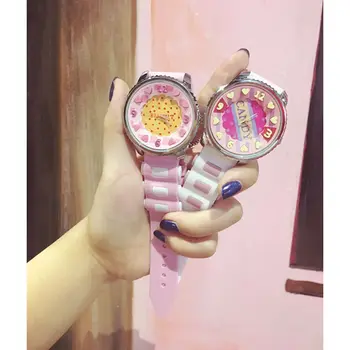 

Fashion Casual Candy Color Silicone Women Watch Dress Wristwatch Quartz Watch
