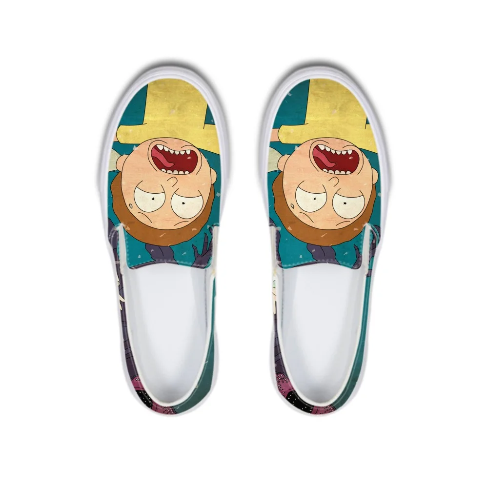 

Woman Flats Rick And Morty Print 2019 Spring And Autumn New Women Shoes Flat Bottom Cartoon Slip On Cavas Casual Ladies Sneakers