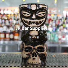 Skull Doll Tiki Mug Cocktail Cup Beer Wine Mug Ceramic Tiki Mugs Art Crafts Creative Hawaii Mugs