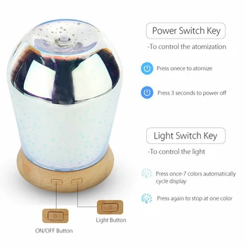 

3D Led Ultrasonic Aromatherapy Essential Oil Diffuser Air Purifier Eu Plug