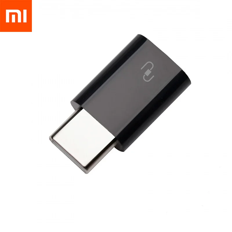 Адаптер Xiaomi type C Micro USB для type-C type C адаптер синхронизации зарядки Micro-коннектор типа с для Xiaomi 4S 4c 5 type C - Color: Black