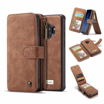 

For Galaxy S9 Case Samsung Galaxy S9 Plus Cover S9+ Magnetic Flip zipper wallet Case For Samsung S9 Plus Case Leather Luxury