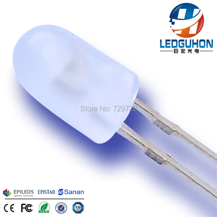 

through hole short legs 546 type 5mm oval white led diode