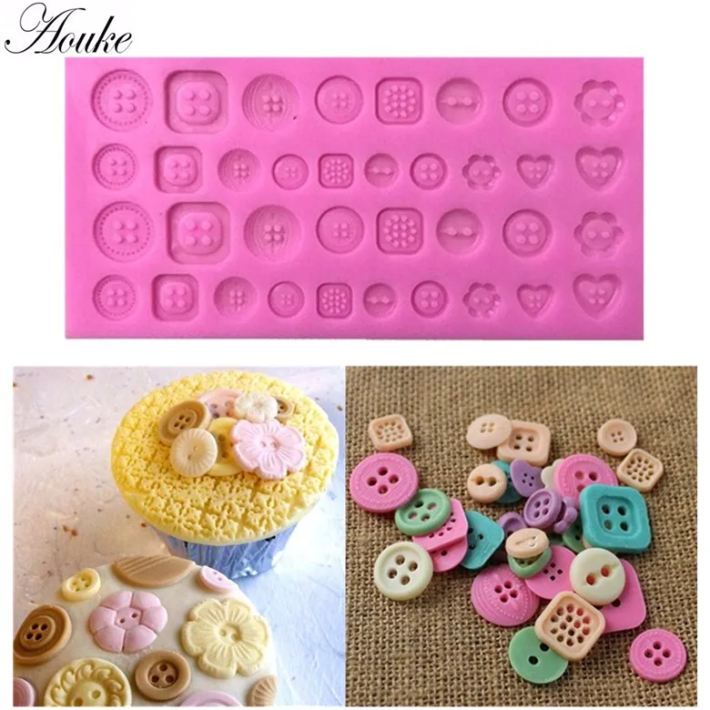 Us 3 94 18 Off Big Size Buttons Shape 3d Silicone Fondant Cake Mold For Cake Decorating Jelly Chocolate Soap Modeling X115 In Cake Molds From
