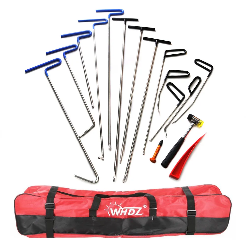 WHDZ PDR Repair Tools Auto Body Dent Removal PDR Rod Tool Kit Hail and Door Ding Repair Tools To