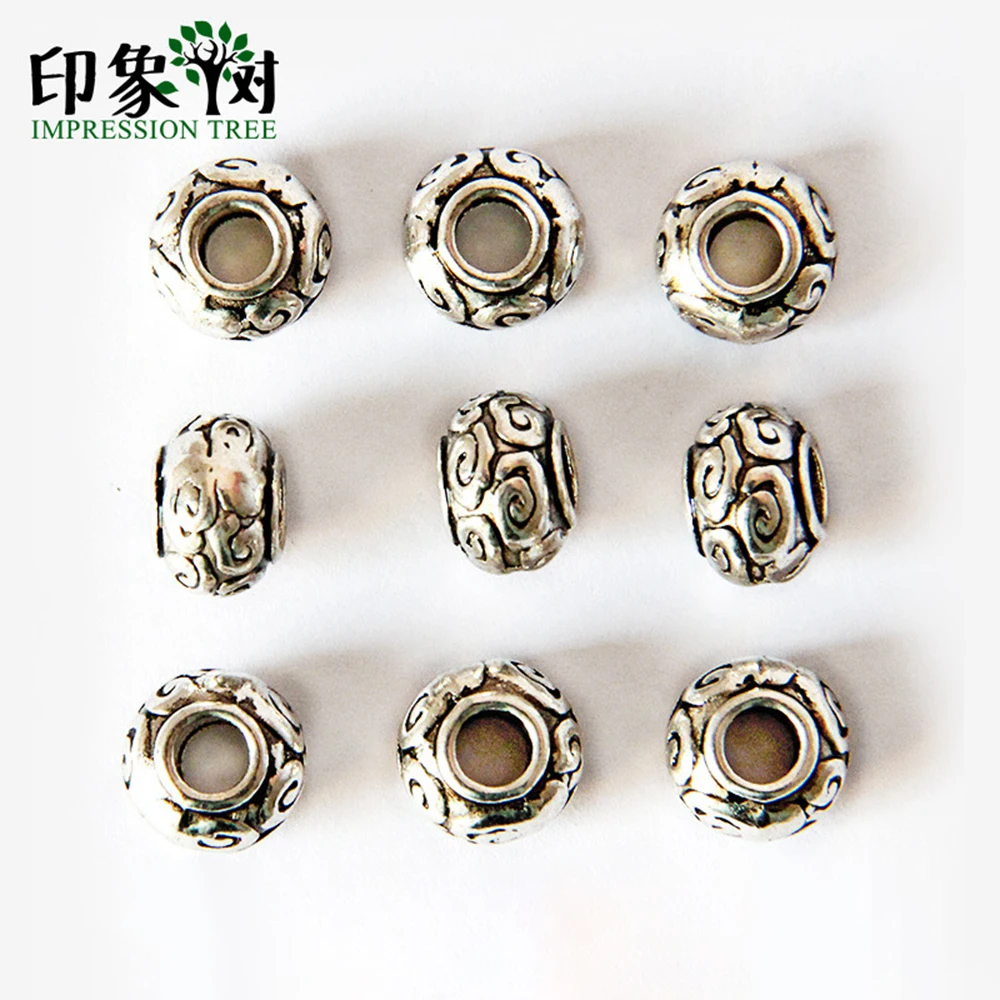 

10pcs/Lot 10MM Silver Tone Metal Bead Barrel Shape Loose Spacer Beads For Jewelry Making Bracelet Accessories Handmade Craft 764
