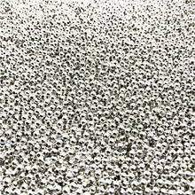 Лидер продаж 2/4/6 мм серебряные металлические бусины Гладкие бусины для изготовления ювелирных изделий DIY браслет ожерелье биссерных колпачков