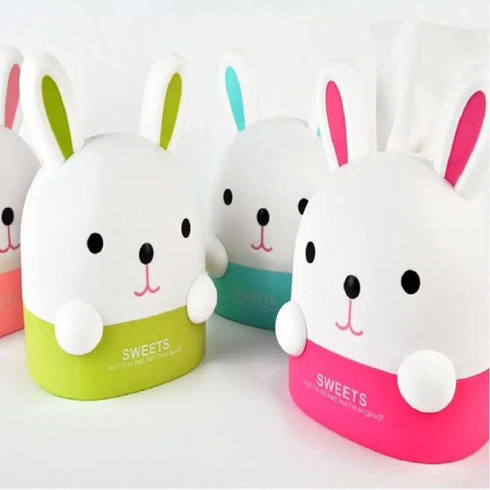 

Plastic Tissue/Napkin Dispenser Box Holder, Roll/Removable Tissue Storage,Cartoon Dog/Rabbit/Panda Shaped Style, Free/Dropship