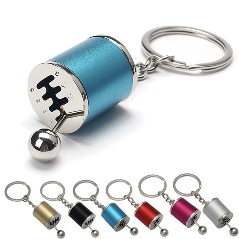 

car key chains Novelty gearshift fob keyring gearbox gear shiift racing tuning model key 6 Speed Manual chain ring Alloy