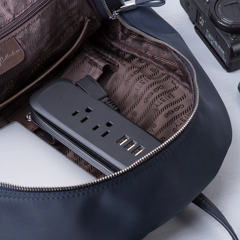 NTON POWER Travel Power Strip с USB американской электрической плоской вилкой мини настольная