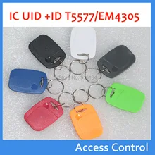 Двойной чип частоты RFID 125 кГц 13,56 МГц T5577/EM4305 сменных маркеров UID перезаписываемый брелок для ключей бесконтактная смарт-карта для доступа Управление маркер
