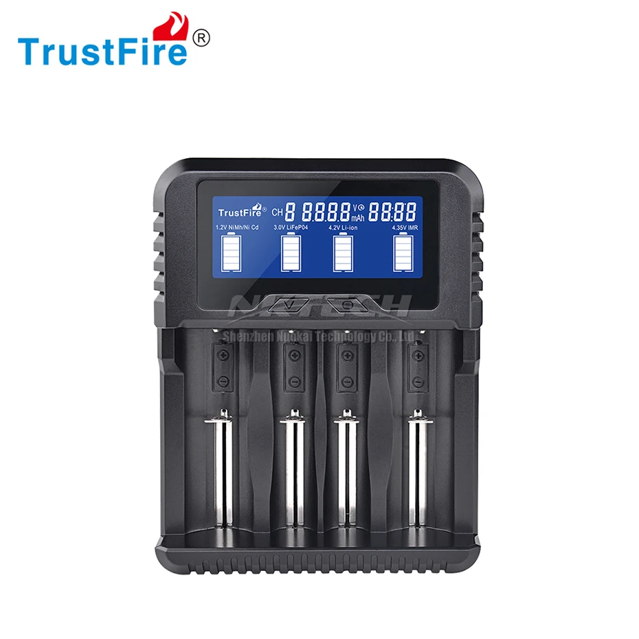 Смарт зарядное устройство TrustFire быстрое QC3.0 с USB дисплеем емкость для