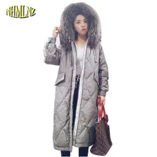 Зимний высококачественный Женский пуховик Модный Большой размер с капюшоном удобный женский пуховик LH114