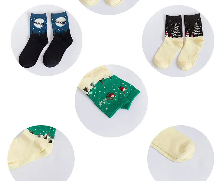 5 пара/лот, большие детские носки новинка года, зимние рождественские носки для школьниц, милые женские носки с 3D рисунком теплые термоноски
