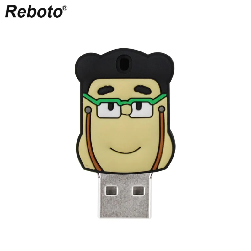 Reboto USB Flash Drive 32GB 16GB Doctor USB 2.0 High Speed 64GB Pen Drive 8GB 4GB Pendrive Cartoon Memory Stick Mini Gift