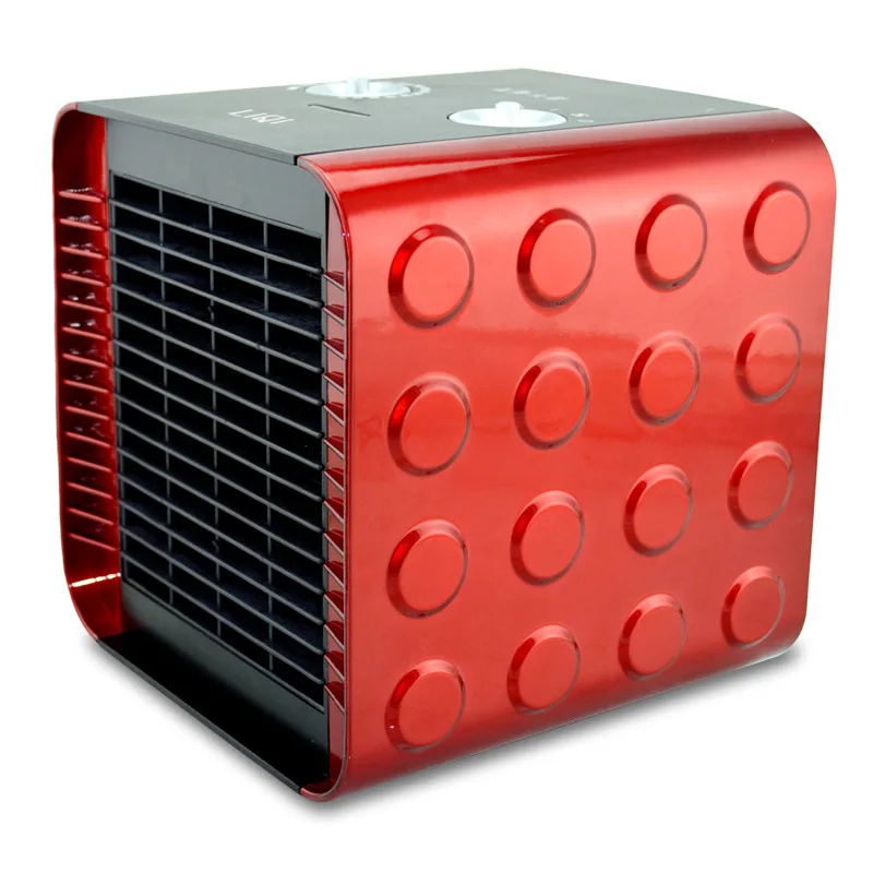 

220V Mini 3 Gear Portable Mute Electric Fan Heater Cube Shape Electric Cold And Warm Air Blower Dual Purpose Office Gift