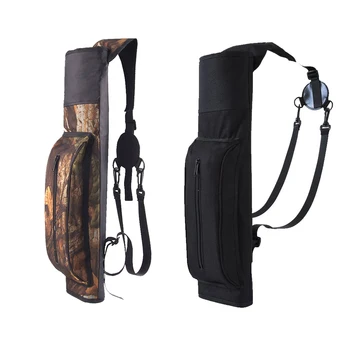 

1PCS Bow and Arrow Shoulder Archery Arrow Quiver Holder Target Hunting Storage Bag Pouch Belt Strap Hunting Black Camo NEW