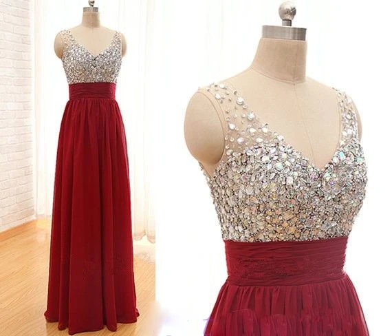 burgundy and silver dress