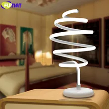 Настольная лампа FUMAT, современная простая настольная лампа, прикроватный светильник, теплый белый светодиодный светильник, абажур, сотовая спиральная настольная лампа