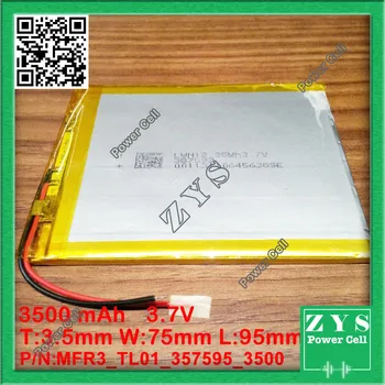 

357595 Polymer lithium ion battery 3.7 V, 357595can be customized wholesale CE FCC ROHS MSDS quality certification 3.5x75x95mm