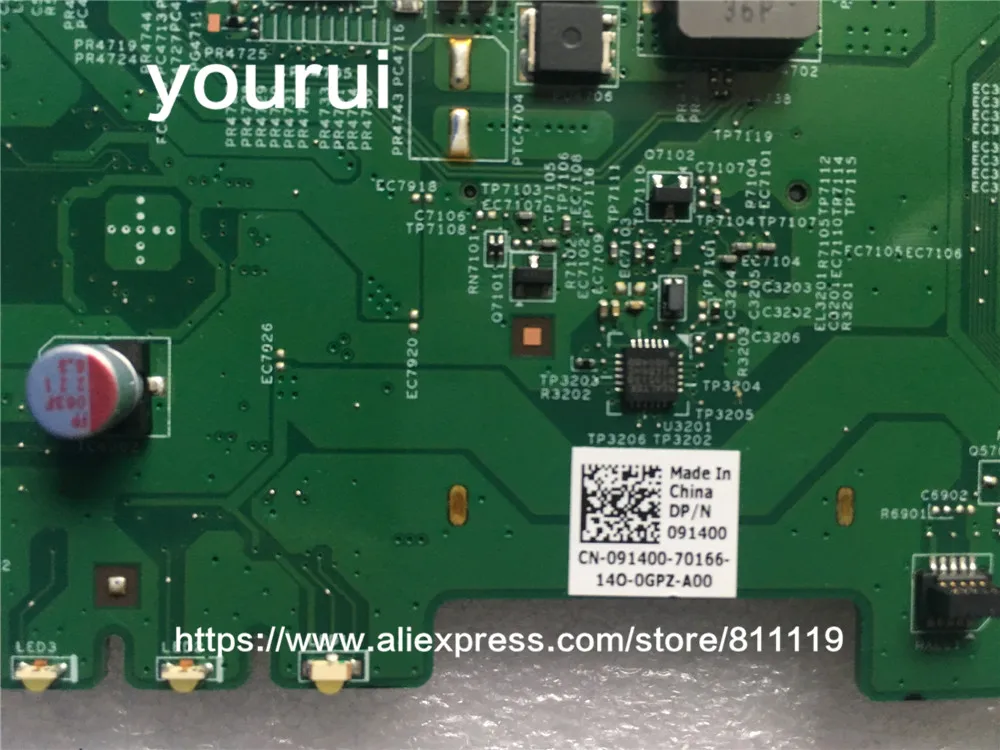 Yourui для платы для Inspiron N5030 серии Рабочая 91400 091400 DDR3 без видео карты Гнездо 478 DDR3