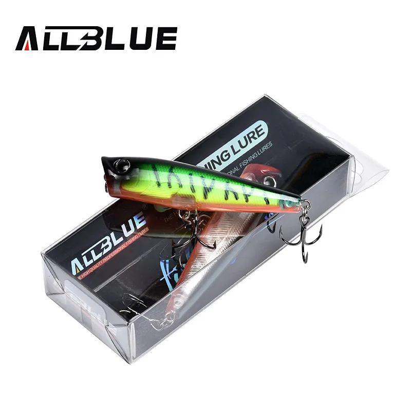ALLBLUE Новый Горн 65F 3D серии Поппер 7 г 65 мм Topwater приманка рыбалка Пластик жесткий