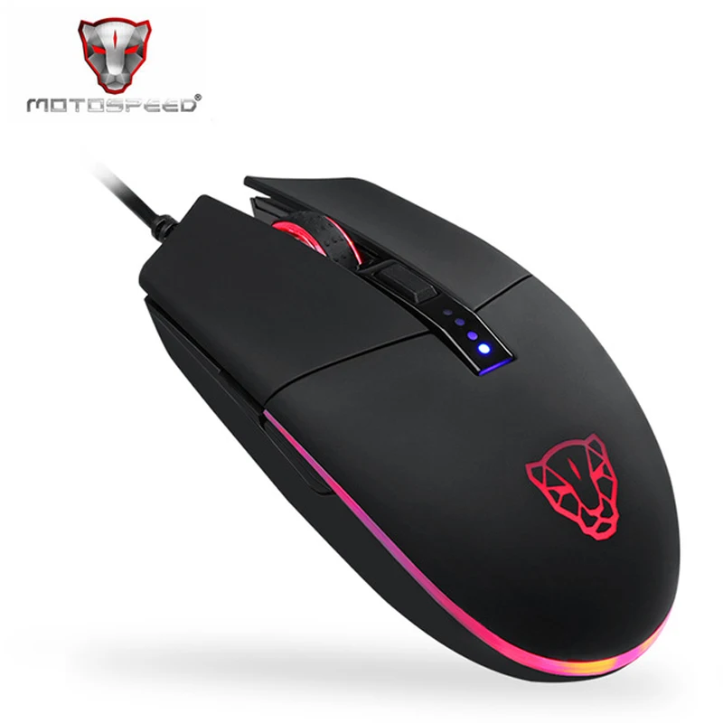 

Motospeed V50 Ergonomic Game Gaming For Laptop PC Computer Mouse Gamer Mause Wired With Backlight Optical RGB USB LED Raton Rato