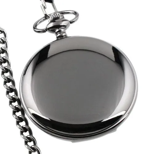 Dial:45mm Good quality steel polished black pocket watch continental-style the r Dial:45mm Good quality steel polished black pocket watch continental-style the r