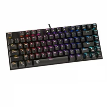 Игровая клавиатура, USB Проводная компьютерная механическая клавиатура, RGB подсветка, 81/104 клавиш, анти-привидение, коричневый, красный, синий переключатель для PC Gamer