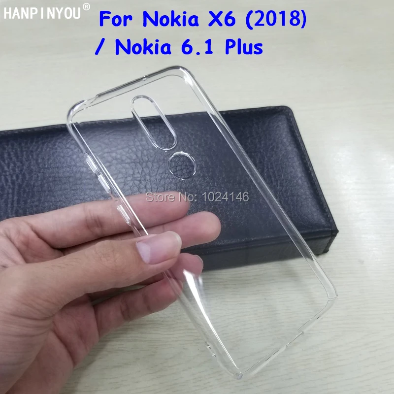 Для Nokia 6 1 Plus/6 Plus тонкий кристально прозрачный Жесткий ПК чехол для задней панели