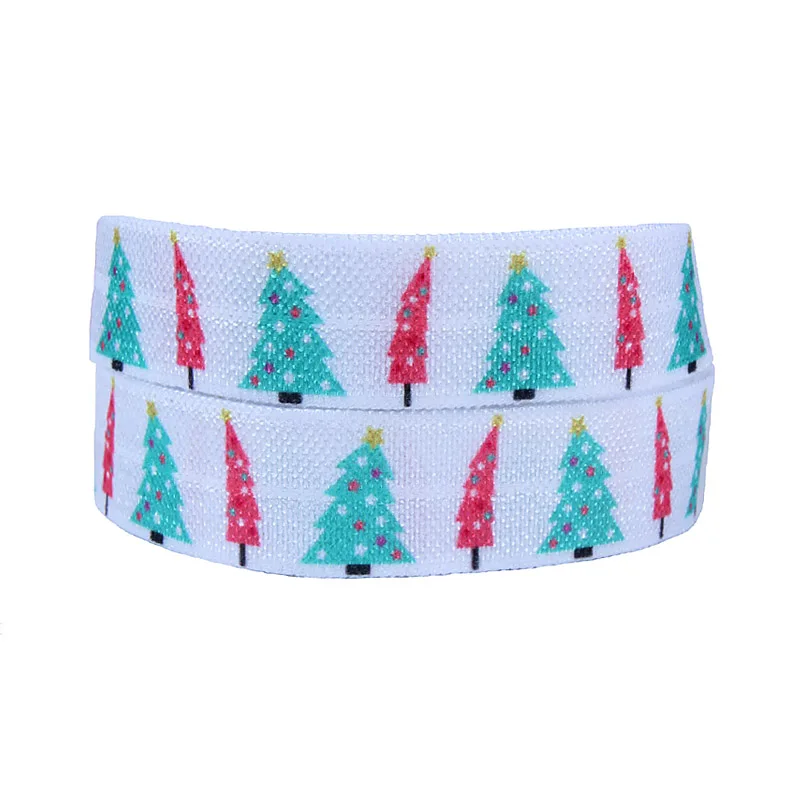 

FLRA FOE wholesale high quality thermal fold over elastic Christmas hair ribbons