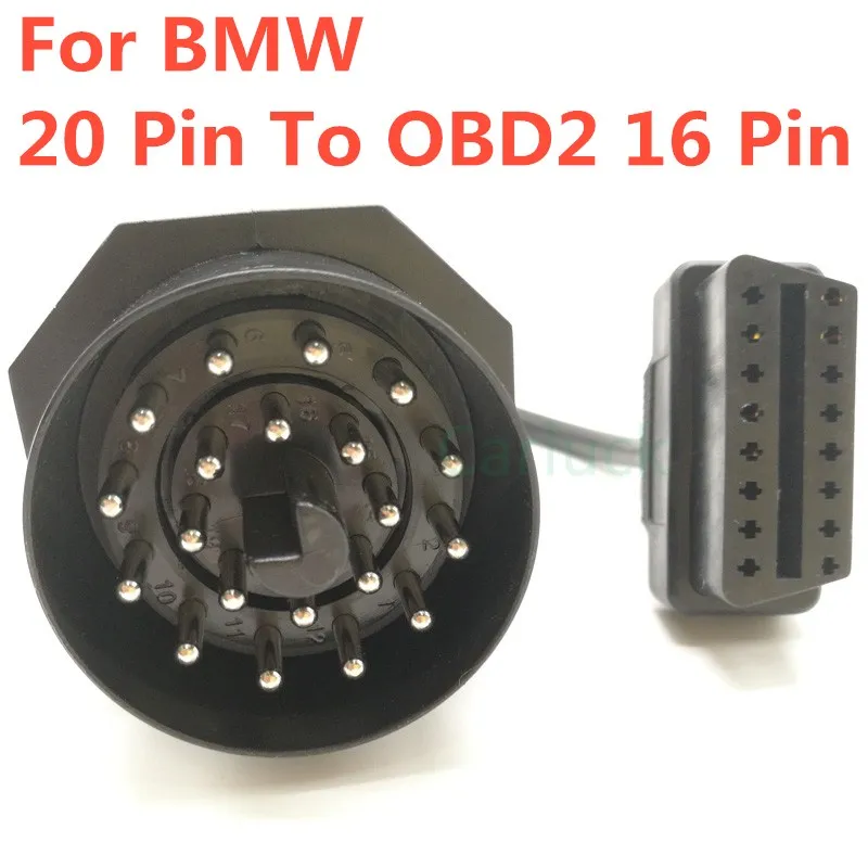 Лидер продаж OBD2 адаптер для BMW 20 контактный разъем для OBD2 16 контактный кабель Разъем e36 e39 X5 Z3 для BMW 20pin с повышенным гарантийным качеством