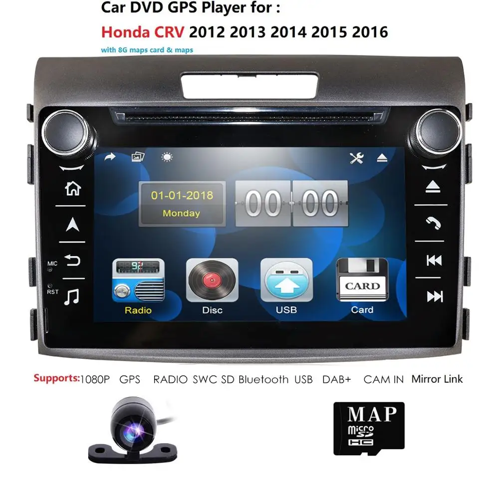 Clearance Hizpo Car Multimedia player automotivo GPS Autoradio 2 Din For Honda CRV CR-V 2012-2016 car dvd player dab+ 8G SD Map USB SWC BT 0 Clearance Hizpo Car Multimedia player automotivo GPS Autoradio 2 Din For Honda CRV CR-V 2012-2016 car dvd player dab+ 8G SD Map USB SWC BT 0