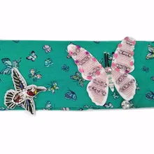 P181022 Новейшие хорошего хлопка стрейч моды с принтом бабочки Луки, очаровательная и удобная плотная повязка на голову