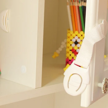 

5pcs/set Protection Door Lock Cabinet Wardrobe Refrigerator Safety Safe Cloth Belt Lock For Kid Child Baby Drawer security