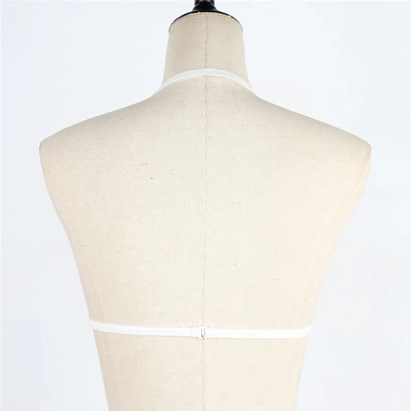 Solid White Sexy Underwear Bras For Women Lace Hollow Out Lingerie Halter Bra Push Up Underwear Encaje Mujer 40MAY2710