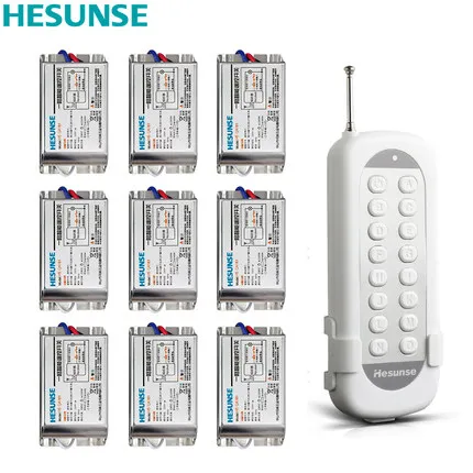 

HS-QA161 2216W 1N9 85V-265V 9 Channels 433mhz Wireless RF Remote Control Switch Learning Code Switch Through Walls