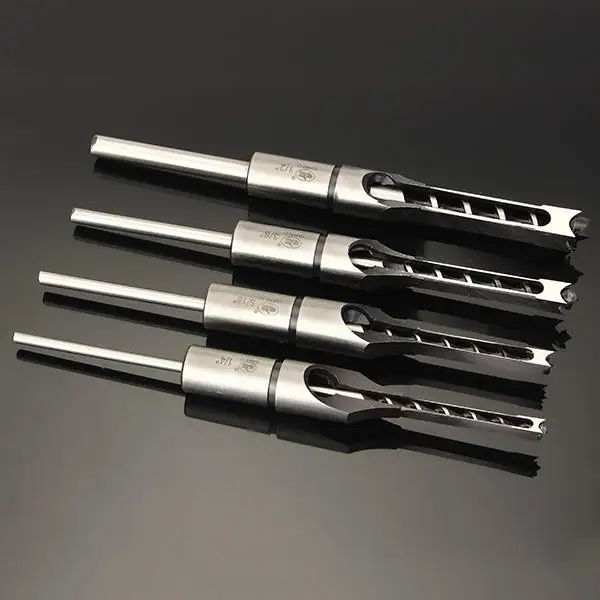 4PCS HSS Twist Drill Bits Woodworking Drill Tools Kit Set Square Auger Mortising Chisel Drill Set Square Hole Extended Saw 4PCS HSS Twist Drill Bits Woodworking Drill Tools Kit Set Square Auger Mortising Chisel Drill Set Square Hole Extended Saw