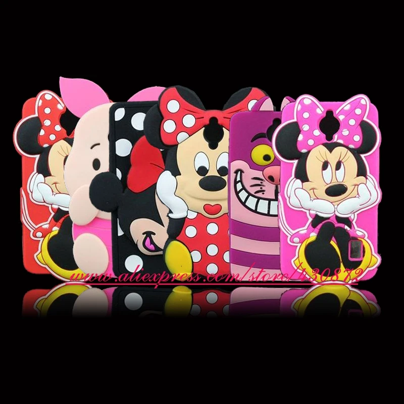 

For Huawei Ascend Y625 Y635 Cute 3D Silicon Sulley Unicorn Cat Pig Tigger Cartoon Soft Phone Back Skin Cover Case