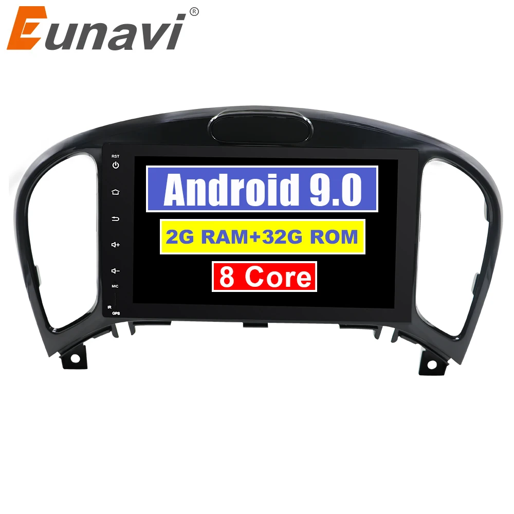 Perfect Eunavi Eunavi 2 din Android 9.0 Octa Core Car DVD Player for Nissan Juke for Infiniti ESQ 2011-2017 Car GPS Navigation Stereo 0