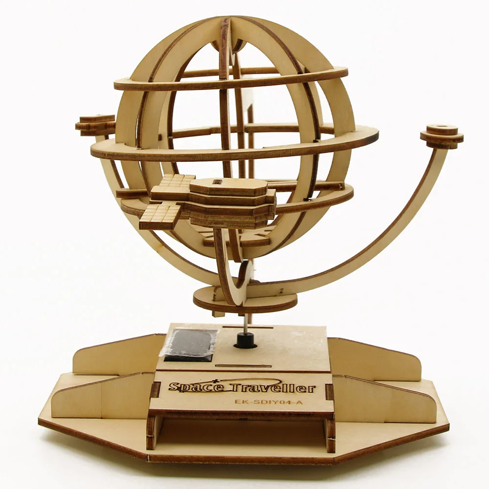 

1Piece Novelty DIY Space Traveler Solar Kit DIY Solar Powered Puzzle Building Blocks Toy Wood Model
