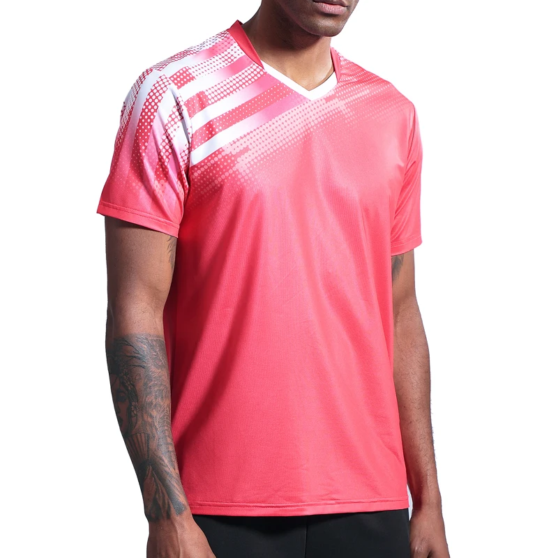 Мужская и женская спортивная рубашка для бега быстросохнущие дышащие рубашки для бадминтона и настольного тенниса командная игра Фитнес тренировочные футболки