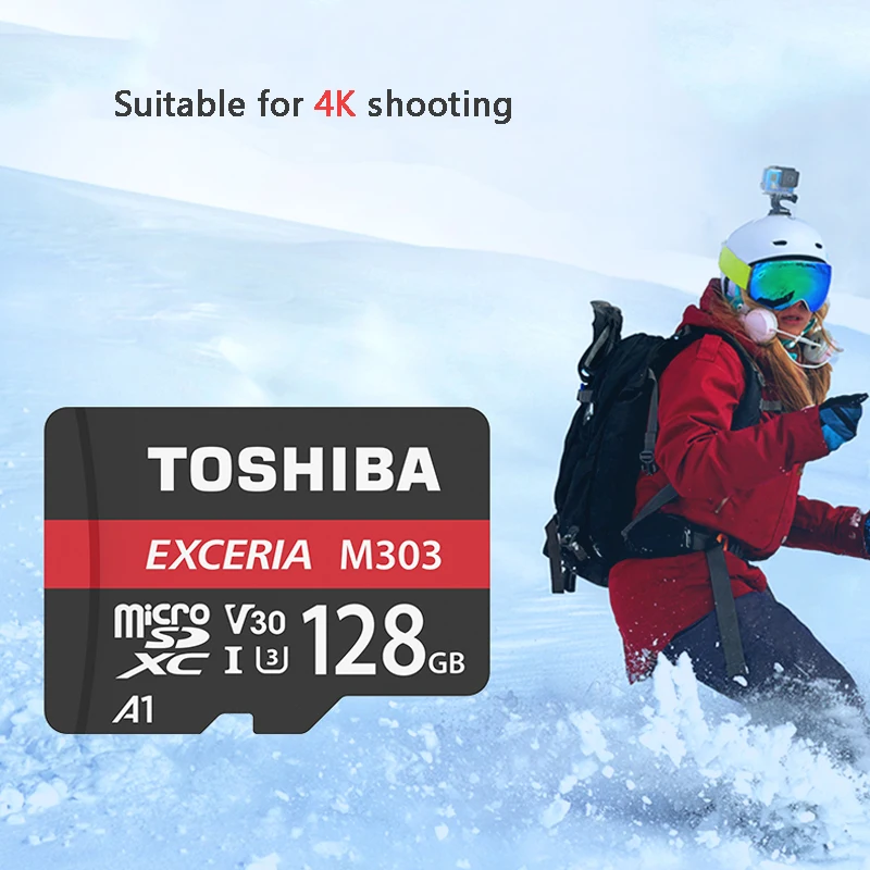 Toshiba EXCERIA M303 слот для карт памяти 256 ГБ 128 Гб 64 Гб U3 Class10 4K UltraHD V30 TF флеш-карты памяти Microsd карты 98 МБ/с. A1 microSDXC