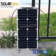 Boguang 2PCS 12V 25W free shipping solar panel semi-flexible solar panel monocrystaline silicon for car/RV/boat battery .