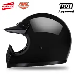 AMZ Новый мотоциклетный шлем для мужчин из стекловолокна, мотошлем Casco, мотоциклетный шлем с полным лицом, мотоциклетный шлем в горошек