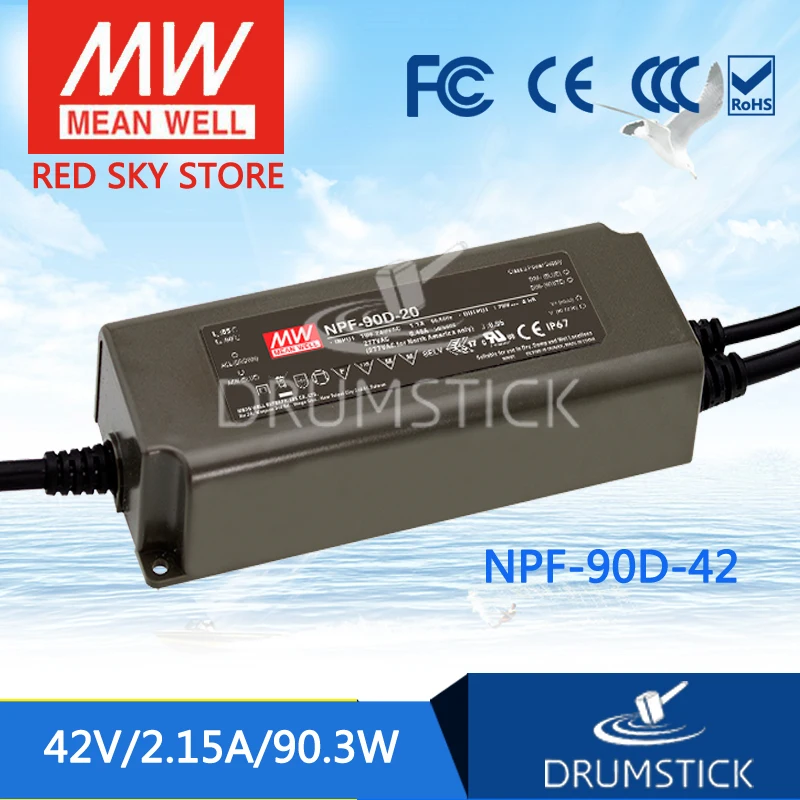 

MEAN WELL NPF-90D-42 42V 2.15A meanwell NPF-90D 90.3W Single Output LED Switching Power Supply