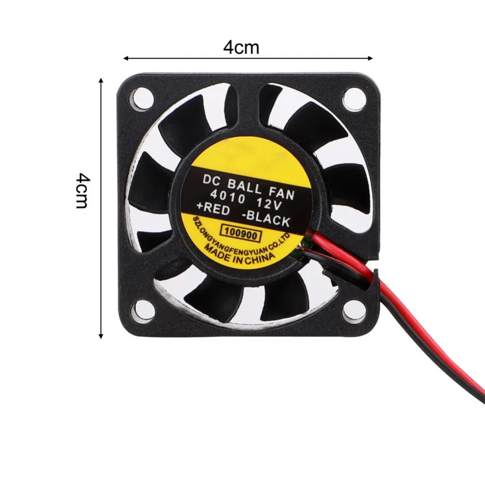 Вентилятор охлаждения 12V 24V 2 Pin с проводом Dupont бесщеточный 40*40*10 Охлаждающие вентиляторы часть тихий DC 40m кулер радиато 3D принтеры запчасти