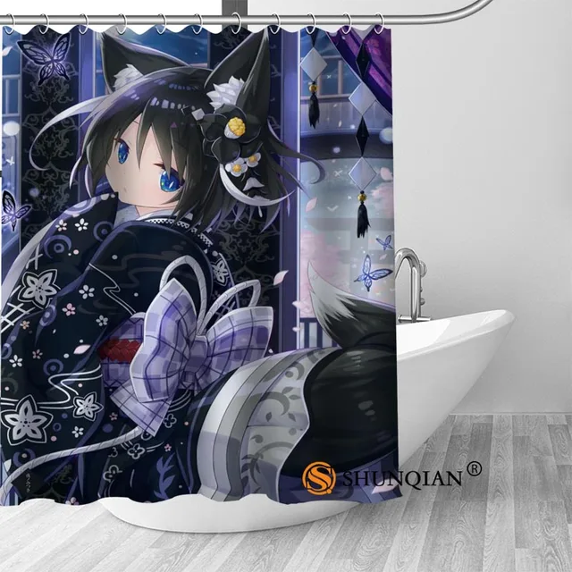 Buy Custom Shower Curtain anime girl Bathroom Curtains